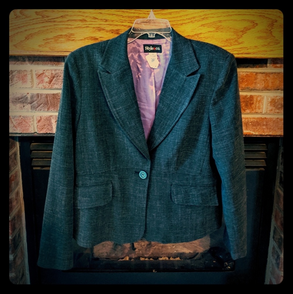 Style & Co gray Blazer women's size 14